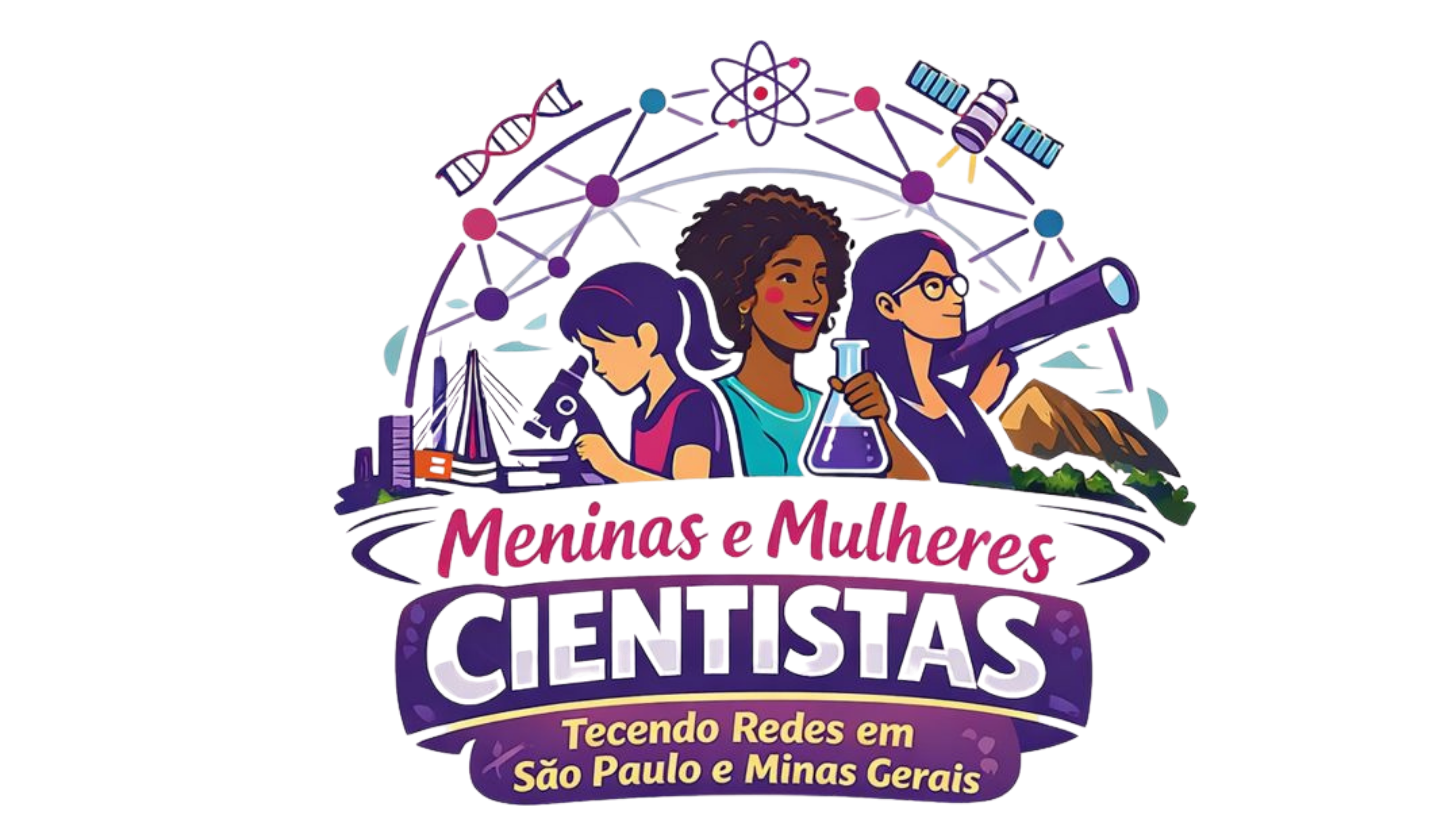 Logo Projeto Meninas e Mulheres Cientistas